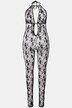 Catsuit, Neckholder, Spitze, Ouvert-Öffnung
