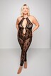 Catsuit, Neckholder, Spitze, Ouvert-Öffnung