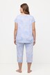Pyjama oversize à fleurs. Pantalon 7/8, T-shirt à col rond