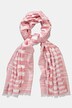 Foulard. Tissu texturé rayé, effet métallisé