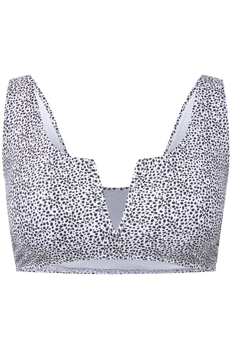 Bikiny top, měkké košíčky, puntíky, rozparek do V