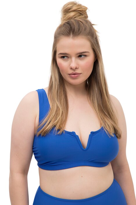 Bikiny top, měkké košíčky, rozparek do V