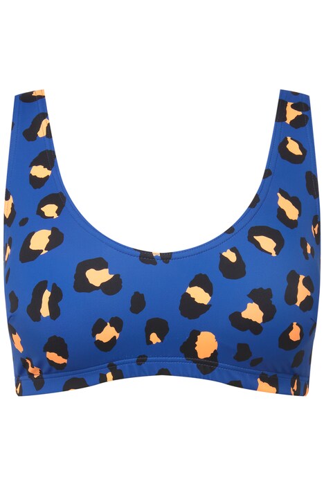 Bikiny top, měkké košíčky, barevný leopardí vzor