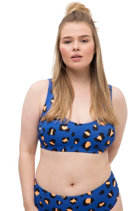 Bikiny top, měkké košíčky, barevný leopardí vzor
