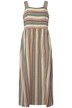 Midi šaty, pruhy, A střih, bez rukávů, biobavlna