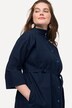 Veste longue, texture rayée, manches 3/4, coton bio