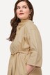 Veste longue, texture rayée, manches 3/4, coton bio