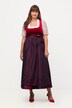 folklore jurkblouse, opstaande kraag, carréhals, 3/4-mouwen