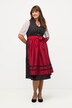 Chemisier traditionnel Dirndl. Encolure ronde et manches courtes. Dentelles