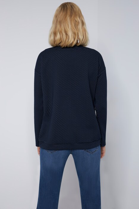 Sweater, Punkte, Rundhals, Langarm, Tunnelzug