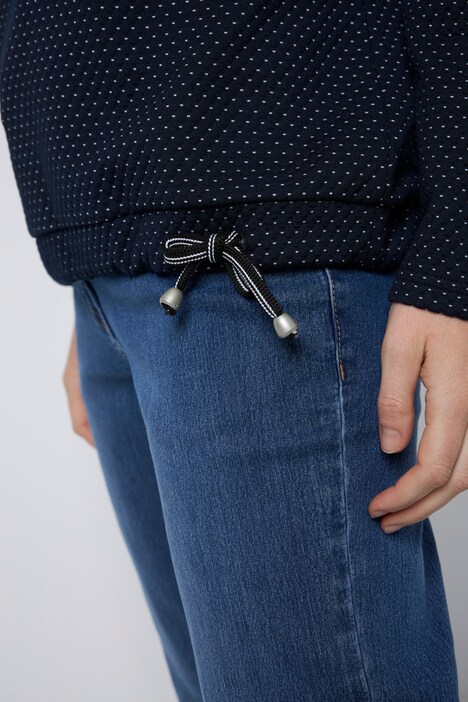 Sweater, Punkte, Rundhals, Langarm, Tunnelzug