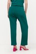 Pantalon en maille finement côtelée, jambes larges et droites, taille élastique