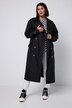 Trench-coat oversized. Col à revers. Double rangée de boutons et ceinture à nouer.