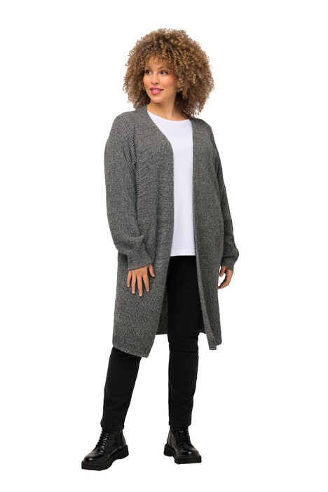 Dlouhý rozepínací svetr, vejčitý střih, oversize, netopýří rukávy