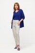 Pantalon, jambe slim. Taille élastique. Plis fantaisie. Petites fentes aux chevilles