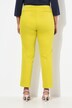 Pantalon, jambe slim. Taille élastique. Plis fantaisie. Petites fentes aux chevilles