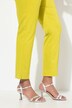 Pantalon, jambe slim. Taille élastique. Plis fantaisie. Petites fentes aux chevilles