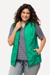 Bodywarmer, decoratieve naden, opstaande kraag, ritszakken