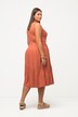 Sleeveless Eco Cotton Midi Dress with Asymmetric Flounce Paneling