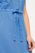 Robe midi, sans manches. Style Utility, avec décolleté en V. Coton bio.