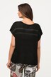 Pull oversize et texturé, col rond et manches courtes