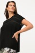 Pull oversize et texturé, col rond et manches courtes