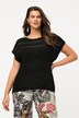 Pull oversize et texturé, col rond et manches courtes