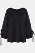 Blouse, V-hals, A-lijn, sierstrikje, ballonmouwen