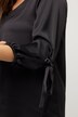 Blouse, V-hals, A-lijn, sierstrikje, ballonmouwen