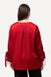 Blouse, V-hals, A-lijn, sierstrikje, ballonmouwen