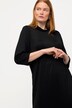 Robe midi en tissu fluide, ligne en A, col montant, manches 3/4