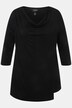 Maglia dal design asimmetrico con scollo a goccia e maniche a 3/4
