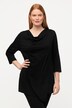 Maglia dal design asimmetrico con scollo a goccia e maniche a 3/4
