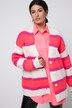 vest, oversized, neon strepen, V-hals, lange mouwen