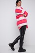 vest, oversized, neon strepen, V-hals, lange mouwen