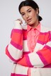vest, oversized, neon strepen, V-hals, lange mouwen