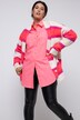 vest, oversized, neon strepen, V-hals, lange mouwen