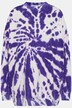 Sweat-shirt oversized à col rond et manches longues, imprimé Batik