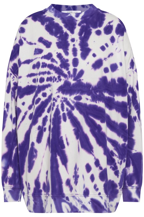 Mikina, oversize, batikovaná, kulatý výstřih, dlouhé rukávy