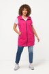 Melange Knit Fleece-Lined Vest with Hood