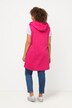 Melange Knit Fleece-Lined Vest with Hood
