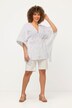 kimonoblouse, opengewerkt kant, oversized, 3/4-mouwen, kwastjes