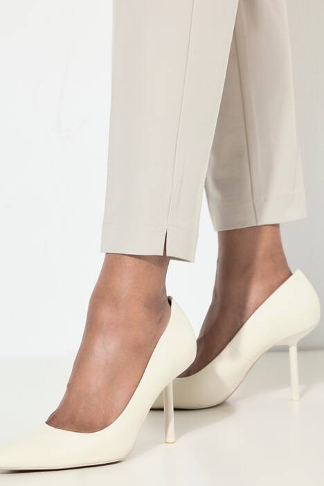 7/8-broek, biezen, smalle broekspijpen, elastische tailleband