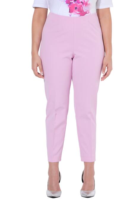 7/8 kalhoty, plisování, úzké nohavice, elastický pas