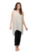 Top, cípový lem, výstřih do V, bez rukávů, biobavlna