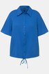 overhemdblouse, mousseline, overhemdkraag, korte klokmouwen