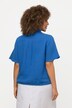 overhemdblouse, mousseline, overhemdkraag, korte klokmouwen