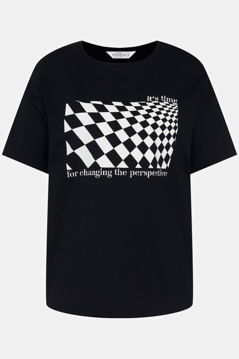 B&W Chessboard Print Tee