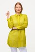 Blouse longue, col chemise et manches longues. Broderie en dentelle.