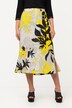 Climbing Leaves Slip-On Skirt with Elastic Waistband